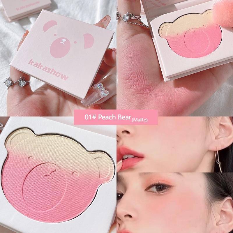 Bear Shaped Blush Palette, 1 Count Long Lasting Matte Powder Blush, Lightweight Natural Look Blush, Facial Makeup Tools for Daily Use