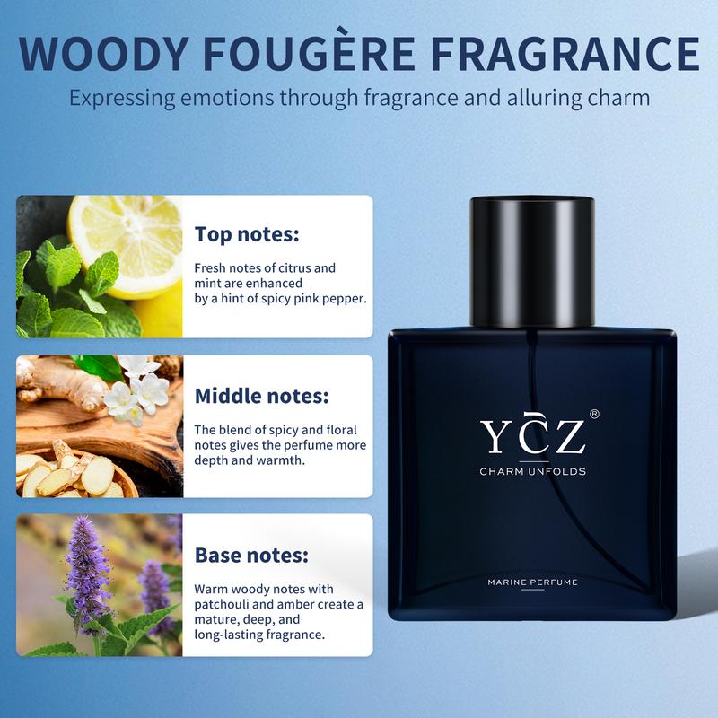 (Black Friday only 7.98$)YCZ Midnight Eau De Parfum Men,1.7oz,Halloween Toilette Spray,Long Lasting,Gentlemen’s Gift