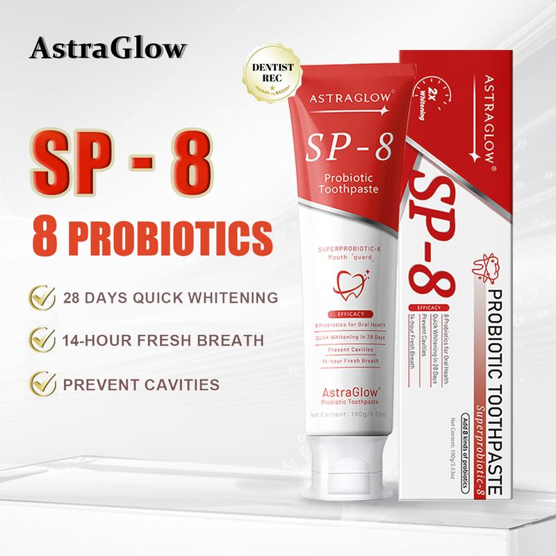 AstraGlow SP-8 Probiotic Whitening Toothpaste for Oral Health