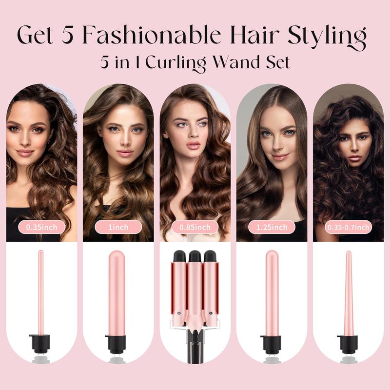 Hair Curler Set, Hair Curler, Hair Styling Tool, Heated Hair Curler, Curling Iron, Fast Heating Hair Curler, Professional Hair Styling Tools for Women, Summer Gift