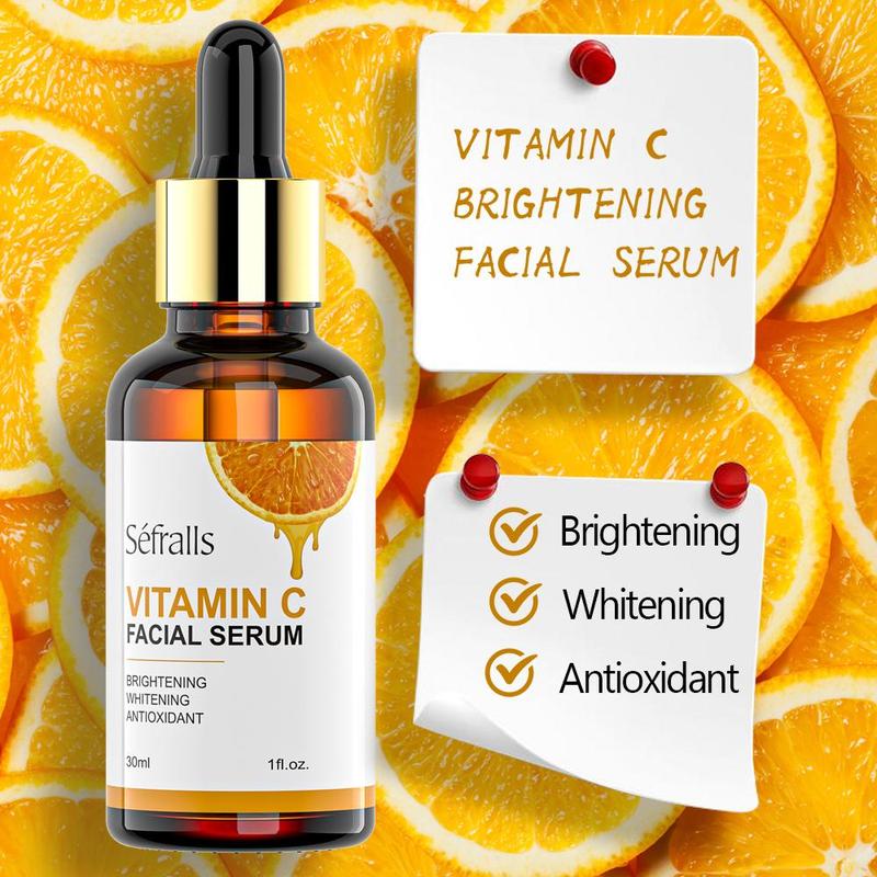 30ml Vitamin C Facial Serum, Moisturizing & Brightening Facial Essence, Hydrating Facial Serum, Face Nourishing Lotion for Women & Men, Christmas Gift