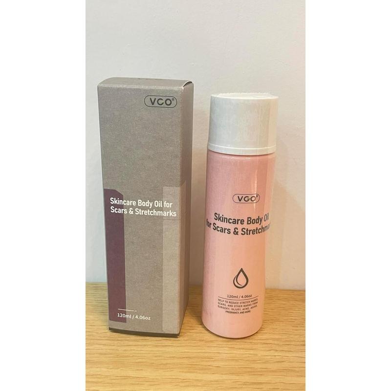 VGO Skincar Body Oil Moisturising Oil Vitamin A E Serum for Scars Skin, Face & Full Body, Promotes Healthy-Looking Skin 120ml   4.06oz