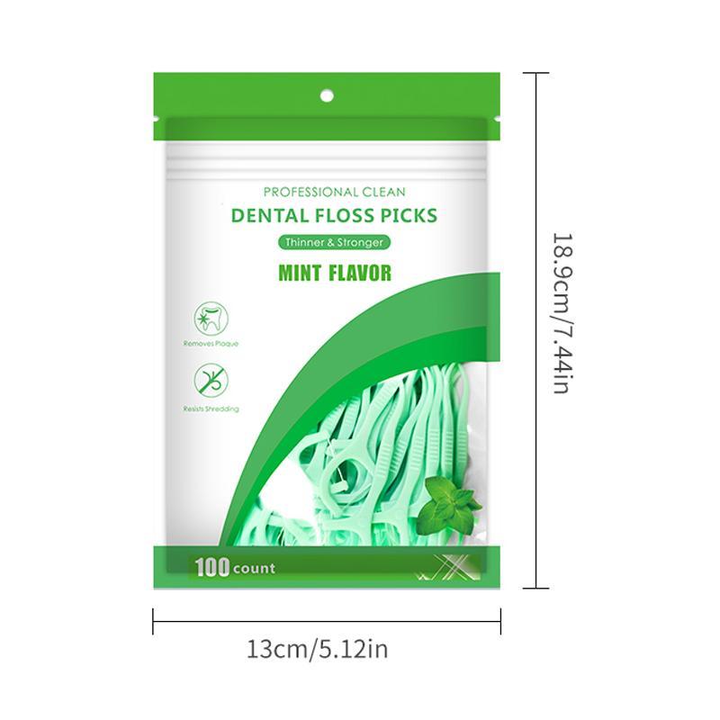 Convenient Mint Fresh Breath Floss Picks, 1 Set Mouth Cleaning Oral Care Product for Fresh Breath, Dental Care Product