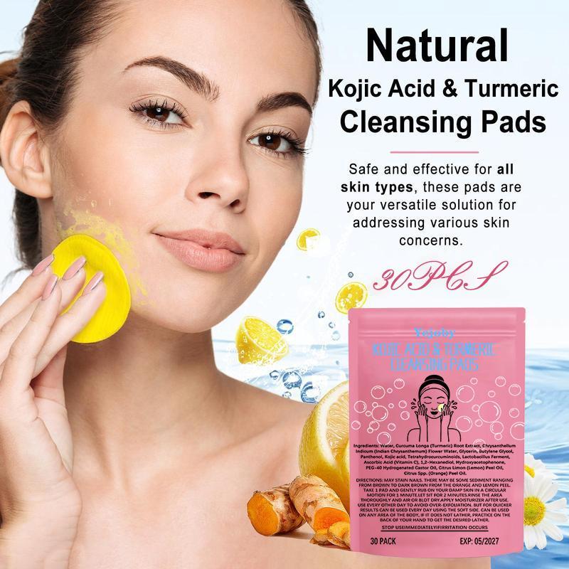 (3 Counts only 23.99$) Turmeric Cleansing Exfoliating Pads Facial Cleansing Skincare, cleansing, skin care, cleansing Turmeric Comfort Turmeric Kojic Acid Cleansing Exfoliating Pads Facial Cleansing   Foaming Skincare Organic Gentle Smooth Acrylic