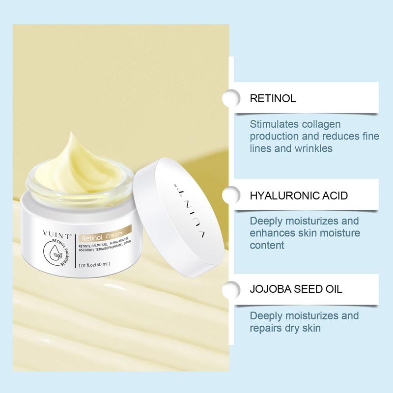 VUINT- Eye Cream+Retinol Cream for Face Combination pack Cream Fast Deep Cellular Absorption Day or Night Cream for Firming