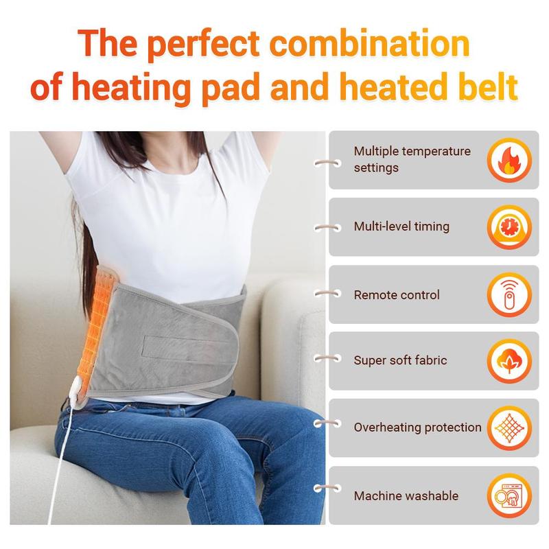 Multi-function Heating Massage Belt, Hot Compress Waist Abdomen, Multi-function Home Massager, Winter Comfort Massager Ideal Family Gifts for Family and Friends, Thanksgiving, Christmas and Other Holiday Gifts for Parents and The Elderly