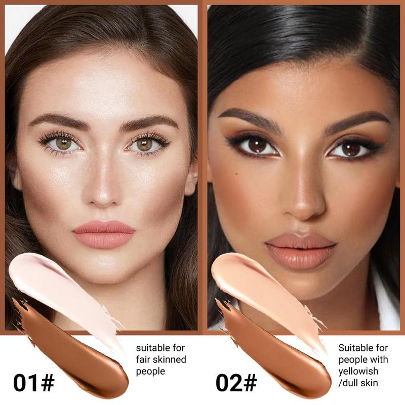 4 Color Highlighter Contour Stick,Cream Contour Palette Kit for Beginners,Bronzer Contouring Sticks,contorno maquillaje para mujer en oferta,Concealer Stick Primer Face Makeup Brightener,01+02