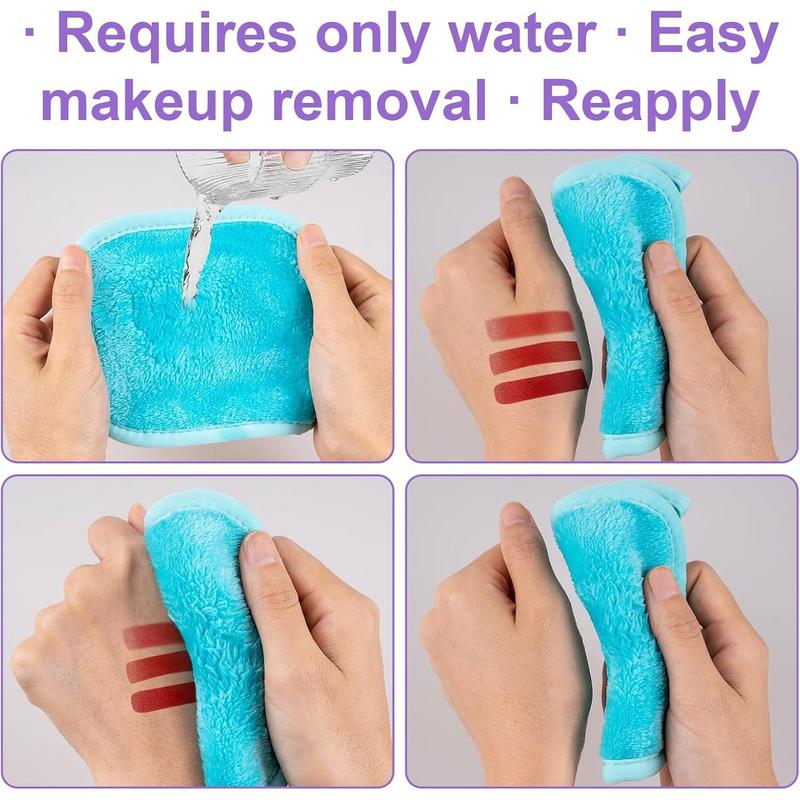 12 Pcs Makeup Remover Cloth, Premium Reusable Makeup Remover Pads Towels, Washable Microfiber Face Cloth, Soft Makeup Washcloths for Face, Face Wash Cloths, Drying Facial Cleansing Cloths 5 X 5 inch