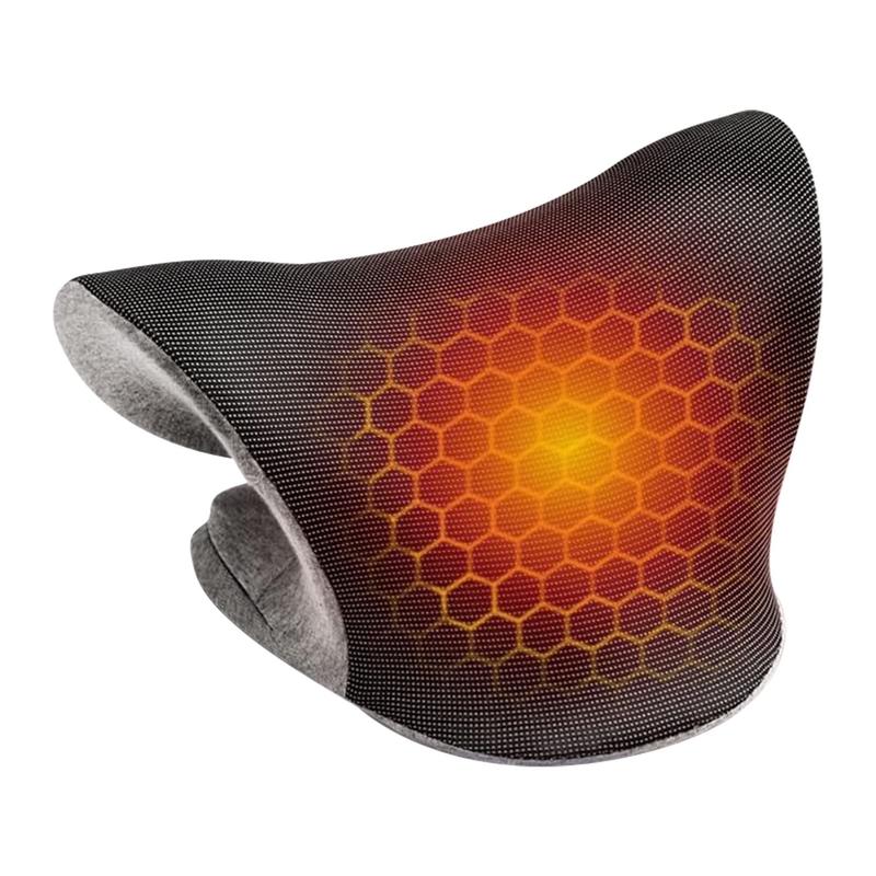 Ergonomic Heated Neck Stretcher Cervical Traction Therapy Pillow with Graphene Heating Pad 3 Gear Temperature Smart Timer Setting USB Plug