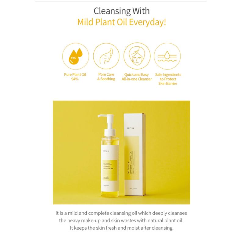 IUNIK Calendula Complete Cleansing Oil 200 ml 6.7 fl oz