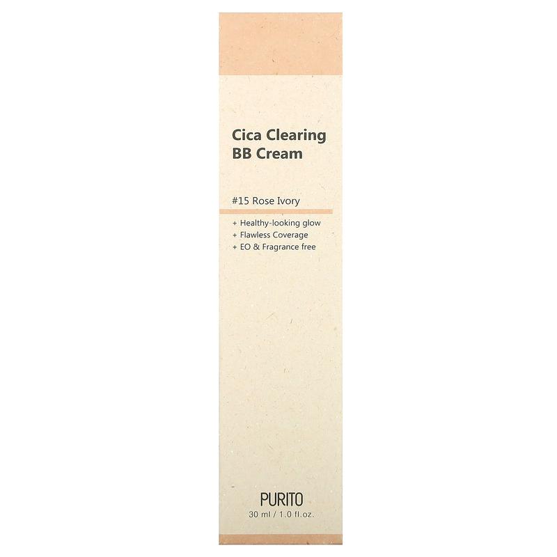 Purito Cica Clearing BB Cream,15 Rose Ivory, 1 fl oz (30 ml)