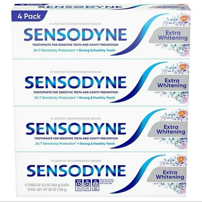 Sensodyne Extra Whitening 6.5 oz 4 pk Oral Mouthwash Sensitive