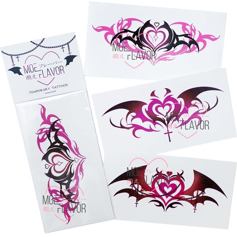 Succubus Womb Temporary Tattoos, 2D Design Set of 3