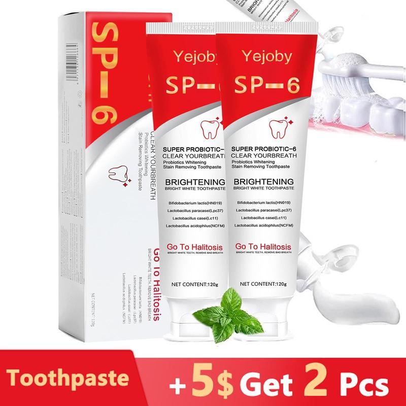 [+5$Get 2Pcs] Sp-6 Brighten Toothpaste,Probiotics Bright White Toothpaste,Sp 6 Toothpaste,Brighten Toothpaste Sp-6,Sp-6 Probiotics Brighten Toothpaste,Fresh Breath