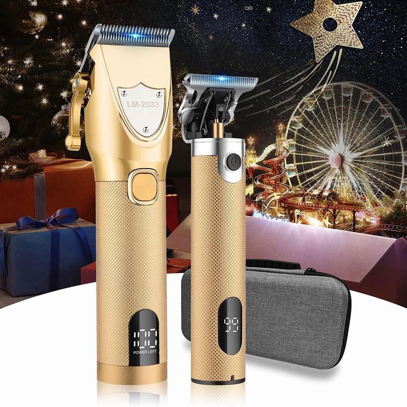 Professional Hair Clipper, 1 Set Cordless Barber Clippers Zero Gapped Trimmer Beard Trimmer Hair Cutting Kit, Back To School Hair Clipper Trimmer Neon Clipper, Barber Equipment, Clippers for Men, Split End Trimmer, Clippers for Men, Stocking Fillers Gift