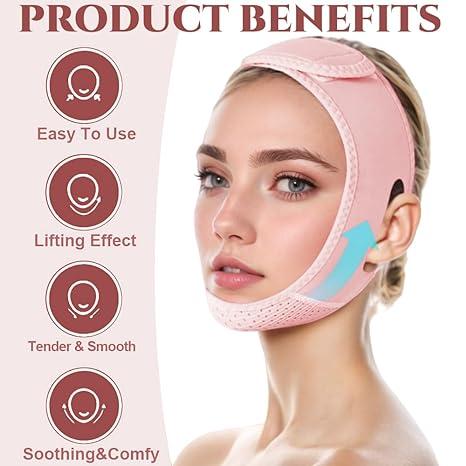 2024 New Double Chin Eliminator V-Line Lifting Mask suitable for women's double chin - face lifting, preventing sagging, innovative lifting technology