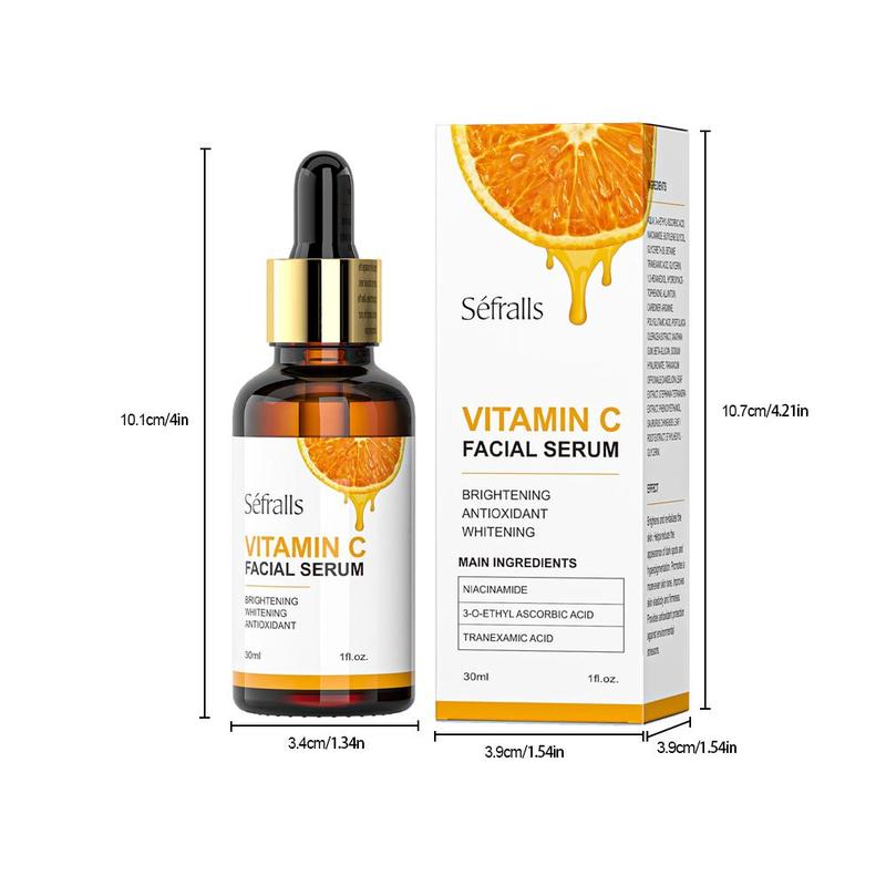 30ml Vitamin C Facial Serum, Moisturizing & Brightening Facial Essence, Hydrating Facial Serum, Face Nourishing Lotion for Women & Men, Christmas Gift