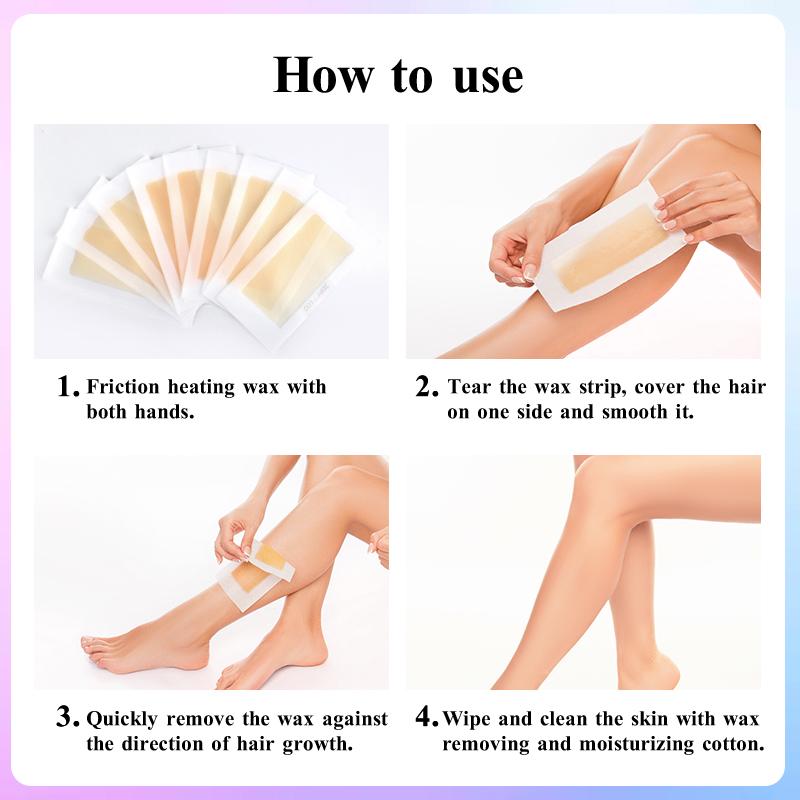 Gentle Formula for Body Use Wax Strips for Easy and Effective Hair Removal