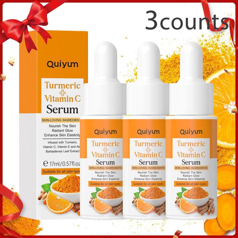 Turmeric Vitamin C Serum, 3 Boxes Moisturizing & Brightening Facial Serum, Hydrating Facial Essence, Face Lotion for Women & Men