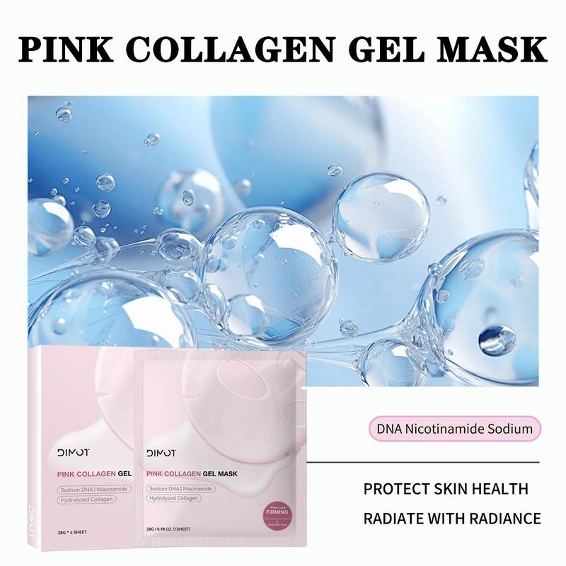 Collagen Jelly Gel Mask, 1 Box Overnight Face Mask for Glass Glow Skin, Firming, Moisturizing and Evens Skin Tone