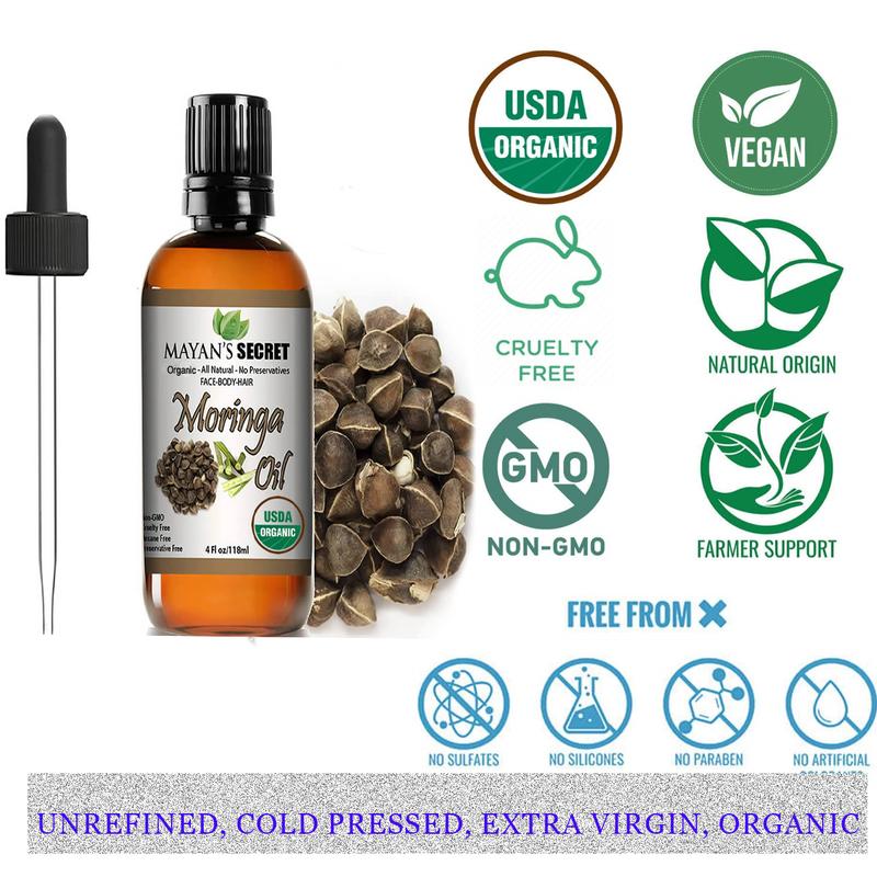 Certified Organic Moringa Oil for Body Care and Comfort