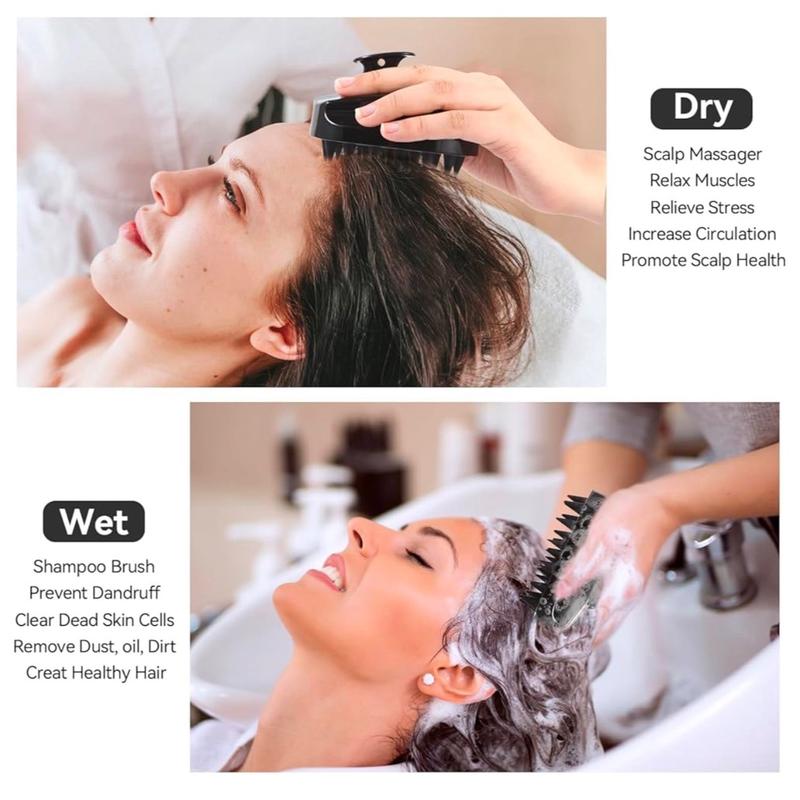 Gentle Hair Scalp Massager with Silicone Material and Wide-Toothed Comb for Complete Hair Care