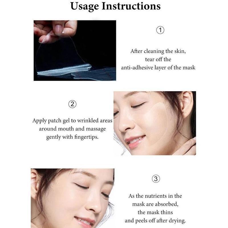 Microcrystalline Nasolabial Folds Removal Mask,V-Face Lifting Mask, Magic Strips for Face Wrinkles and Sagging Jaw, Nasolabial Fold Patch, Face Wrinkle Removal Lift Mask, Reduce Fine Lines, Moisturizing, Fir 1