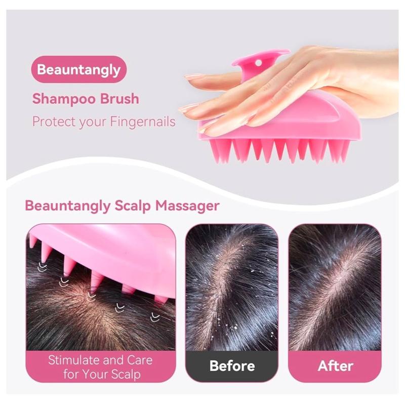 Gentle Hair Scalp Massager with Silicone Material and Wide-Toothed Comb for Complete Hair Care