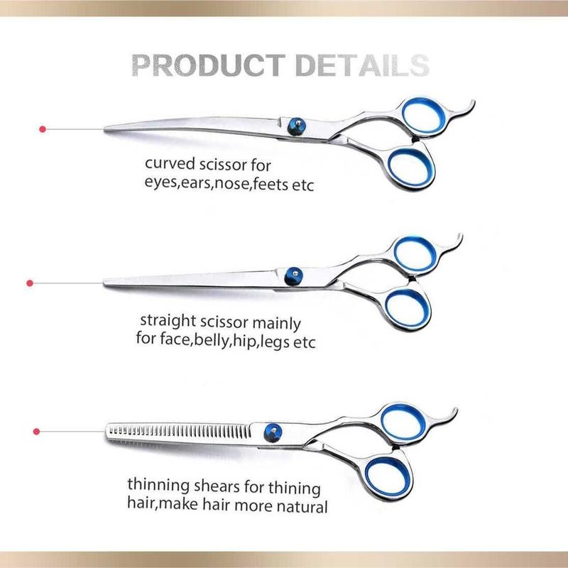 Hair Styling Tool Set, 7 Counts set Professional Stainless Steel Hair Cutter with Tool, Hair Cutting Kit for Women & Men & Children