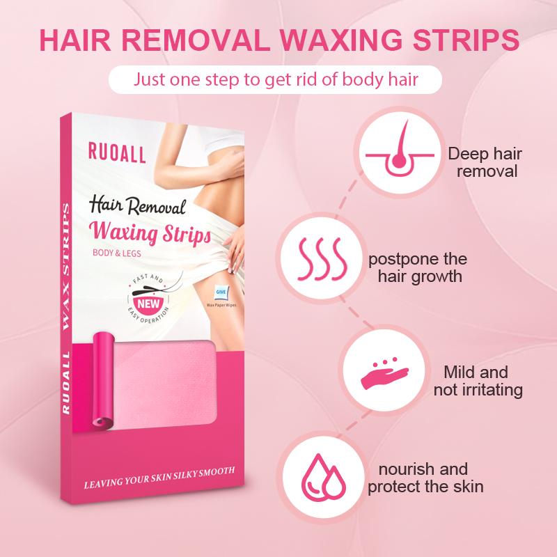 Gentle Formula for Body Use Wax Strips for Easy and Effective Hair Removal