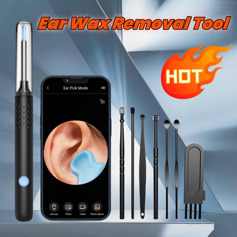 Ear Wax Removal Tool, LMECHN Ear Cleaner with 1920P HD Camera, Earwax Remover with 8 Pcs Ear Set, Otoscope with 6 LED Lights, Ear Wax Removal Kits for iPhone, iPad, Android Phones