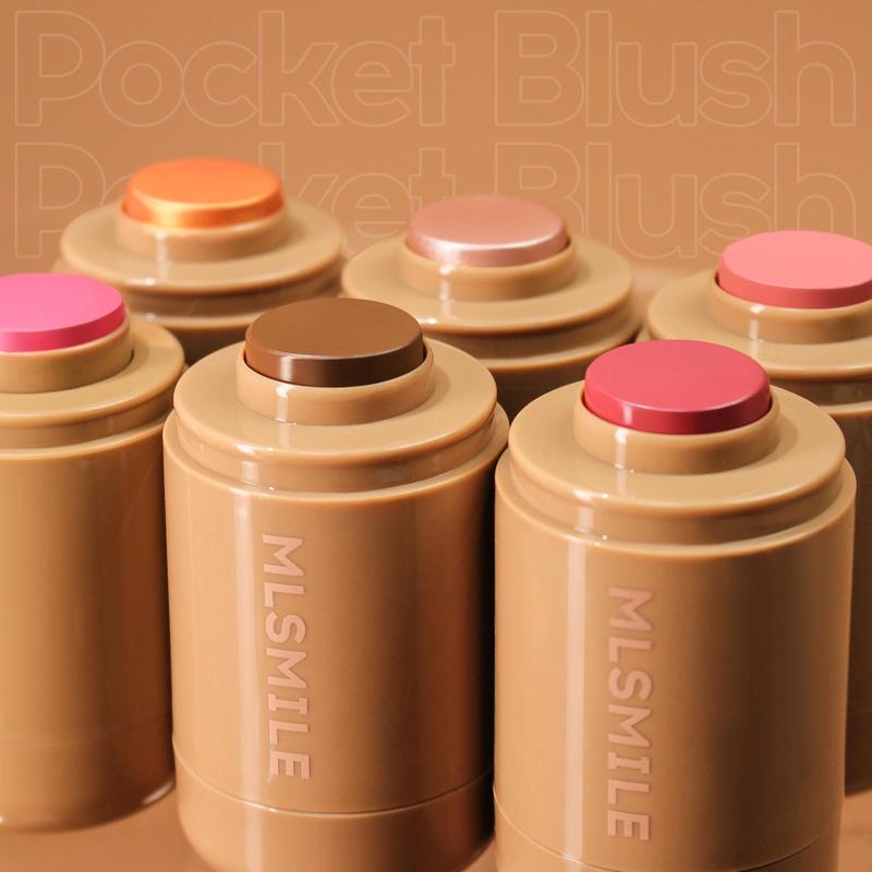 Long Lasting Waterproof Blush Stick, 1 Count Portable Pocket Size Blush, Multi-functional Face Makeup for Women & Girls