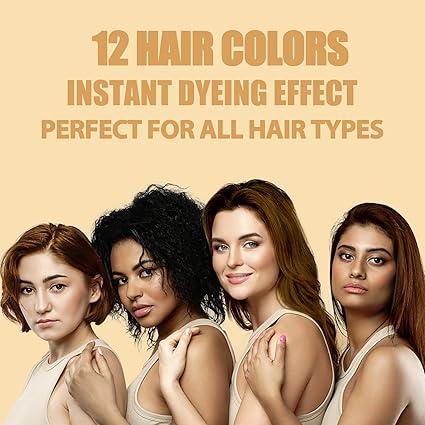 Light Brown Hair Dye Shampoo 3 in 1 for Grey Hair, 100% Coverage, Herbal Ingredients and Natural Plant, 500ML, Women & Men haircare type