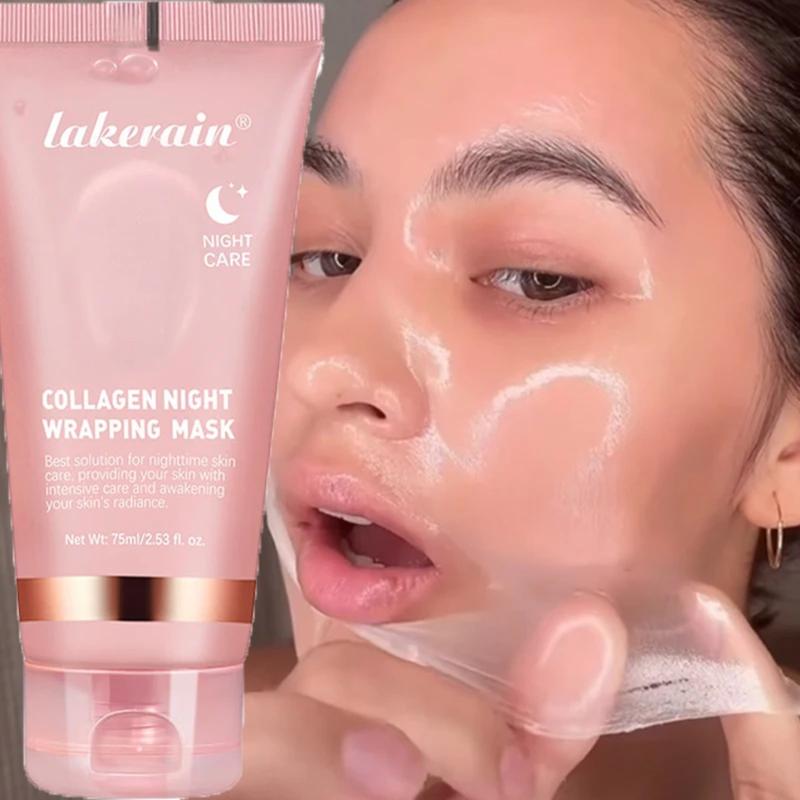 Collagen Overnight Wrapping Mask Deep Moisturizing Peel Off Facial Mask Korean Face Skin Care Masks Hydrating Night Care Masks