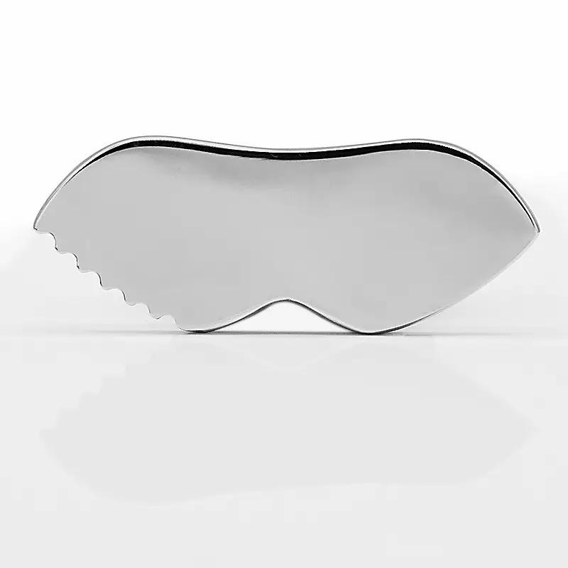 Wing Shaped Gua Sha Board, Stainless Steel Gear Scraping Board, Improves Elasticity, Body Massage Tool for Face & Body