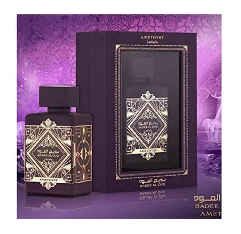 Lattafa Bade'e Al Oud Amethyst EDP - Rose, Jasmine & Oud Perfume with Amber, Vanilla and Patchouli