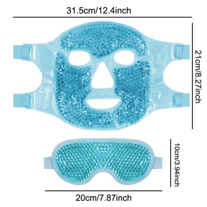 Ice Facial Mask & Eye Mask, 2 Counts set Reusable Face Make & Eye Mask, Cold Compress & Hot Compress Facial Beauty Mask, Beauty Ice Mask