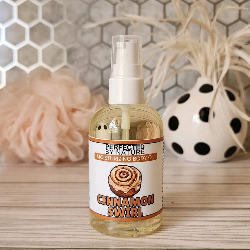 Body Oil Cinnamon Swirl - Nourishing Moisturizer for Ultimate Comfort and Body Care