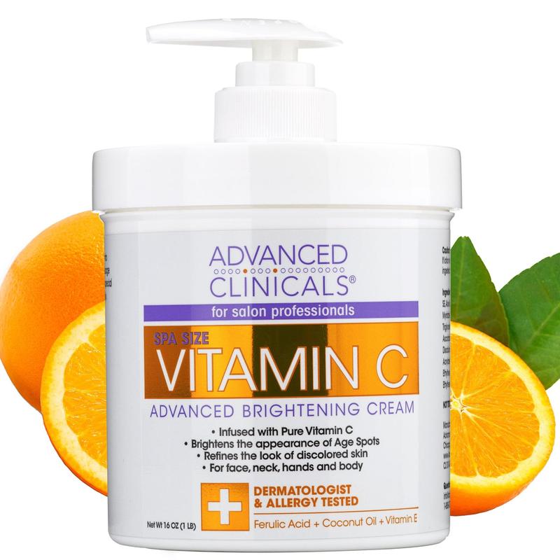 Advanced Clinicals Vitamin C Brightening Body Cream 16 Fl Oz