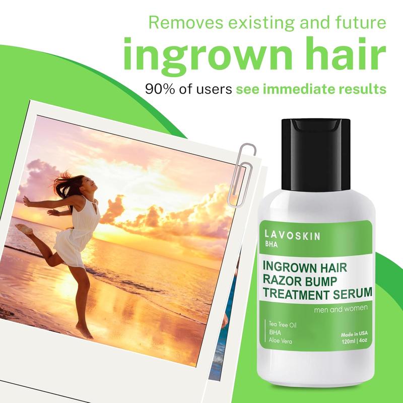 BIG SALE 51% Best Ingrown Hair Treatment - For Ugly Razor Bumps on Pubic Area, Bikini Lines, Face, Legs, & Head - Fast Acting Salicylic Acid and Tea Tree Gel - for Men and Women