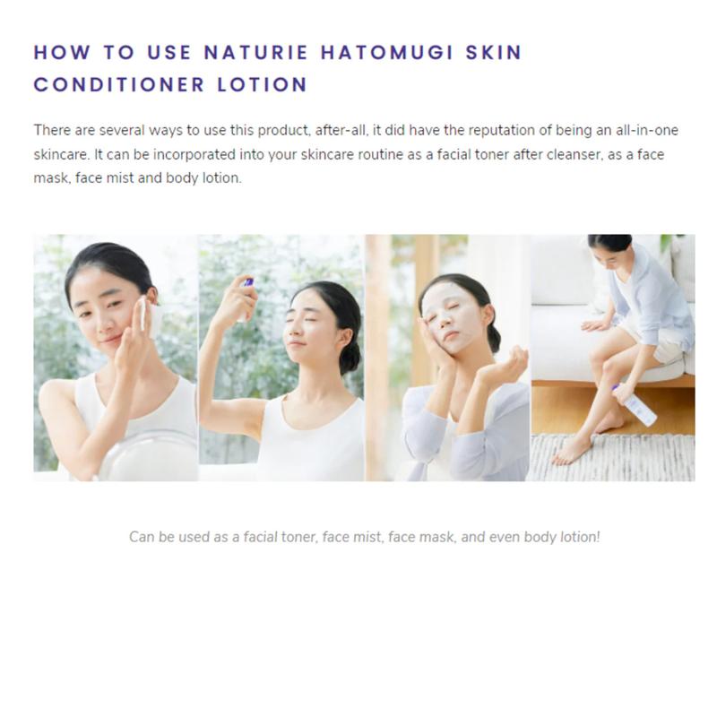 Imju - Naturie Hatomugi Skin Conditioner 500ml | ALL-PURPOSE JAPANESE TONER FOR OILY, COMBINATION & BREAKOUT-PRONE SKIN