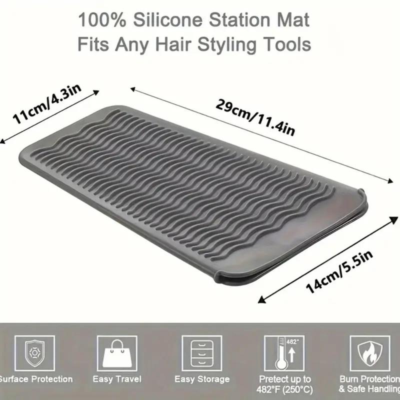 Silicone Heat-resistant Bag, Silicone Pad for Hair Straightener, Heatless Storage Bag, Heatless Styling Tool for Home & Travel, Christmas Gift