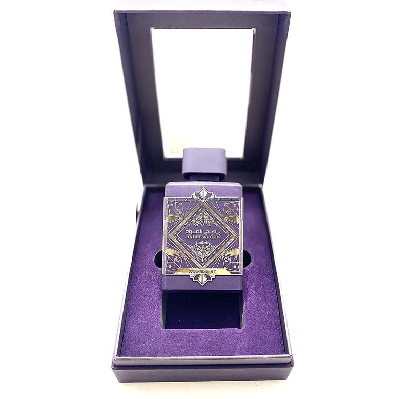 Lattafa Bade'e Al Oud Amethyst EDP - Rose, Jasmine & Oud Perfume with Amber, Vanilla and Patchouli