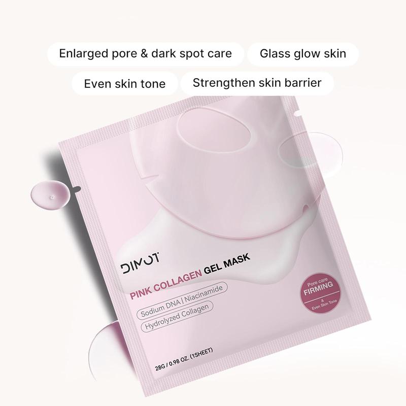 Collagen Jelly Gel Mask, 1 Box Overnight Face Mask for Glass Glow Skin, Firming, Moisturizing and Evens Skin Tone