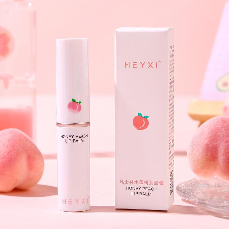 Honey Peach Lip Care Lip Balm, Temperature Color Changing Lip Balm, Moisturizing Lip Mask Lip Gel Lip Moisturizer Comfort Dry Lips, Glossy Lipstick Lip Glaze Stick, Lighter Lipstick