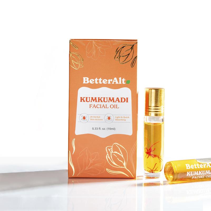 Turmeric Facial Glow Oil | with Saffron and 28 Essential Oils | Skin Repair, Glass-like Skin