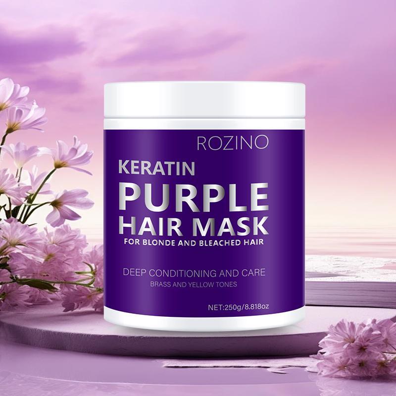 Keratin Purple Hair Mask, Nourishing Deep Conditioning Hair Mask for Blonde & Silver Hair, Hair Care & Styling Product for Women & Men