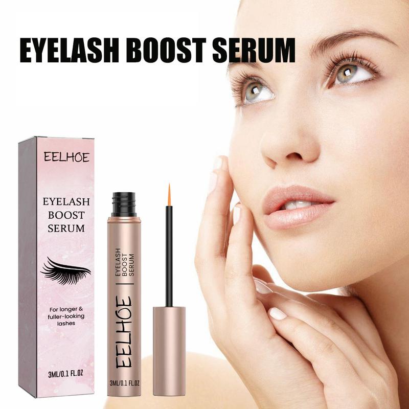 EELHOE Eyelash Boost Serum 3 ml Natural Long Black Thick Curled Eyelashes Waterproof Non-smudge Long-Lasting Makeup Mascara Lightweight Cosmetic