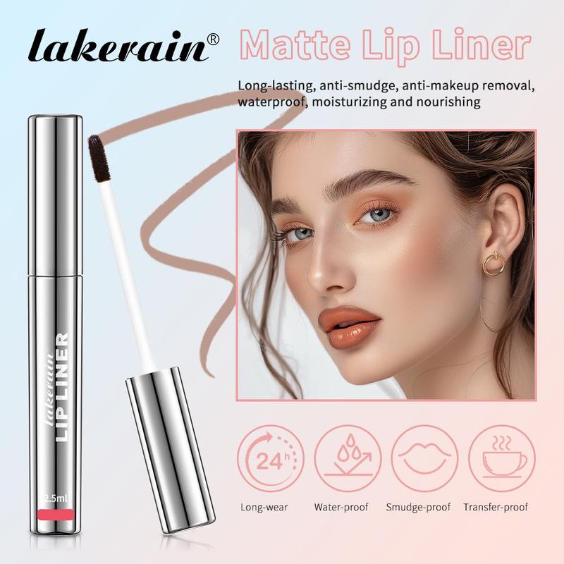 Peel-Off Lip Liner Stain with Matte Easy Coloring, Waterproof, Transfer-proof natural lip liner, Vintage Contour Lipliner Makeup, Flawless Cosmetic