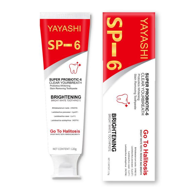 SP-6 Probiotic Whitening Toothpaste for Oral Health Management and Fresh Breath - Mint Flavor - Daily, Fragrance